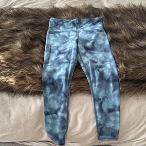 Athleta Blue Tie-Dye Leggings